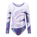 Children Girls Gymnastics Leotard Diamante Long Sleeve Practice Dance Wear Bright Color Body Suits Ballet Leotard. 