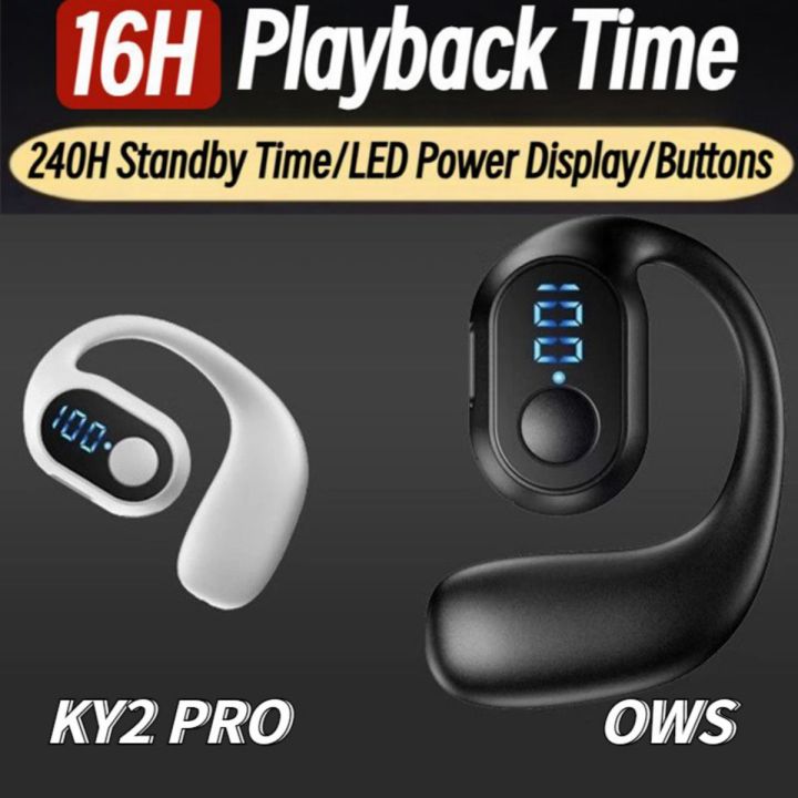 OWS KY2 PRO Single-ear Earbuds Bluetooth Wireless Earphone Open Wearable on Ear Business Sport LED Display Headset with Mic