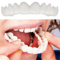 2Pcs/Set Comfort Fit  White Fake Teeth Cover Top Veneer Denture  Kit. 