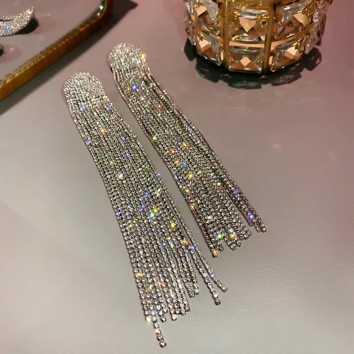 FYUAN%20Long%20Tassel%20Full%20Rhinestone%20Drop%20Earrings%20for%20Women%20Ovsize%20Crystal%20Dangle%20Earrings%20Fashion%20Jewelry%20Accessories%20-%20Image%205