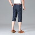 2024 Summer Thin Loose Jeans Male Classic Men's Stretch Straight Denim Shorts Business Casual Fashion Shorts Large Size 44 46. 