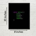 Programmer wall frame coding lover enthusiastic design. 