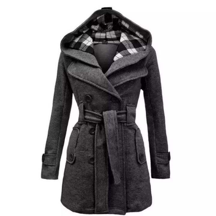 Women's%20Winter%20Overcoat%20with%20Belt%20and%20Hood%20-%20Grey%20Long%20Warm%20Jacket%20-%20Image%203