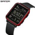 SANDA Digital Watch Men Military Army Sport Wristwatch Top Brand Luxury LED Stopwatch Waterproof Male Electronic Clock Gift 6159. 