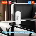 Tuya Zigbee Temperature Humidity Sensor Smart Home Indoor Thermometer Hygrometer App Monitoring work with Smart Life Zigbee2mqtt. 