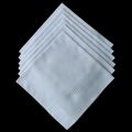 Thin Feel Cotton 40cm Pure White Handkerchief. Business Suit Napkin Restaurant Handkerchief 6PCS.