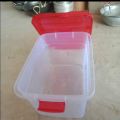 Multipurpose Rectangular Plastic Storage Box with Lid Stackable, BPA-Free, Large/Medium/Small Sizes. 