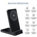Magnetic Fast Charging Station 15W Wireless Charger Desktop Fold Smart Phone Holder Charge For Magsafe iPhone 16 15 14 13 12 Pro.