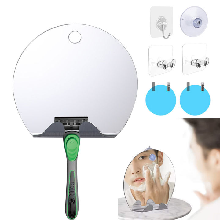 Acrylic%20Anti%20Fog%20Makeup%20Mirror,%20Bathroom%20Tools,%20Shower%20Shaving,%20Fogless%20Mirror,%20Washroom,%20Travel%20with%20Wall%20Suction%20Set%20-%20Image%202