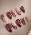 Korean Press On Nails, korean artificial high quality Nails, natural looking, deal, Cateye Nails Pack of 12, Magnetic Cat Eye Nail Polish Look, Press On Nails for Girls, Beautiful Korean Style Nails, Reusable Fake Nails, Nail Art Design, Glossy nude Nails. 