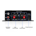 AK270 Mini Audio 2-Channel Stereo Power Amplifier Portable Sound Amplifier AUX Input Speaker Amp for Car and Home. 