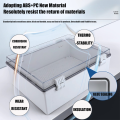 IP66 Waterproof Transparent ABS Plastic Enclosure Junction Box Outdoor Power Distribution Electronic Instrument Case. 