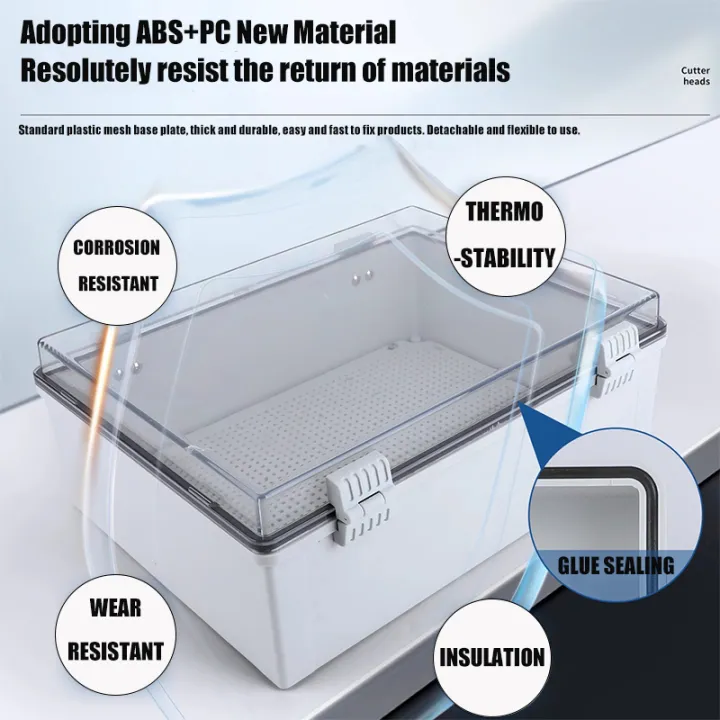 IP66%20Waterproof%20Transparent%20ABS%20Plastic%20Enclosure%20Junction%20Box%20Outdoor%20Power%20Distribution%20Electronic%20Instrument%20Case%20-%20Image%204