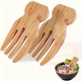 Handcrafted Wooden Salad Spoon Set - Natural Teak Stirring Utensil for Soup, Mixing, Non-Scratch & Eco-Friendly Kitchen Tool. 