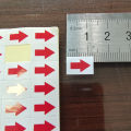 1000pcs 12x9mm Red Arrow Paper Label Sticker for Direction Indication or Product Processing Plant Procedures Defect Mark. 
