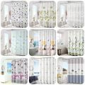 Mildew Proof Shower Curtain High Quality PEVA with 12 Hook Bathroom Curtain 180*150cm Thickened Printed Shower Curtain. 