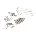 884 Pcs Stainless Steel Screw Nut Washer Wrench Kit M2 M3 M4 M5 Half Round Head Hex Socket Screws Nuts Washers Wrench Set.