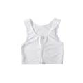 Tank Top Tomboy Breast Shaper Vest Binder Sports Underwear Strengthen Reinforced Short Corset Clothing Women White M. 