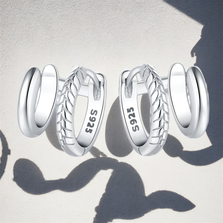 Real%20925%20Sterling%20Silver%20Serpentine%20Double%20Loop%20Earrings%20Jewelry%20Hoop%20Earrings%20For%20Women%20Jewelry%20Fine%20Birthday%20Party%20Gifts%20-%20Image%205