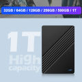 Portable External HD 1TB External Hard Drive HDD 500GB 250GB Memory USB 3.0 High Speed Flash Drive For Laptop PC MacBook PS4 PS5.