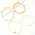 4-piece Suit New Ins Summer Love Pearl Bracelet Minority Female Bracelet Suit.