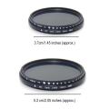 Mobile Phone Adjustable Dimming Lens ND2-400 Filter 37mm Slow Shutter Night Scene Solar Eclipse Imaging Enhancement Lens Filter. 
