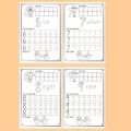 32 Pages, Children's Digital Writing Practice Book, Writing Aids, Improve Writing Skills, Number Recognition from 0-30, Fun Coloring Practice Book, Early Education Pen Control Training Workbook.
