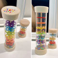 Wooden Rain Sound Tube Instrument,Rainmaker Rain Stick Musical Instrument,Hourglass Music Shaker Toy, Hearing Enlightenment Toy. 