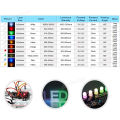 100Pcs 2x3x4 mm Square LED Diode White Red Green Blue Yellow Orange 2x3x4mm Rectangular Clear Diffused Lights Emitting DIY Lamp. 