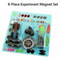 8 PCS Science Experiment Magnets KIT for Education Science Experiment Tools with Magnet Powder Including Oval Ball/Ball/Star..