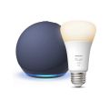 All-New Echo Dot (5th Gen) | Smart speaker with Alexa + Smart Bulb. 