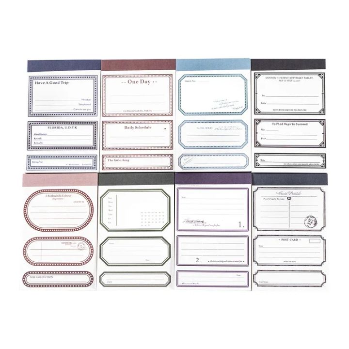 50 Pcs/Lot Special paper border for note book, removable light retro ...