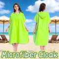 Hooded Microfiber Towel Quick Dry Swim Beach Towel  Unisex Travel Surf Sauna Gym Lightweight Bathrobe Cape Changing Robe . 