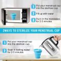 Menstrual Sterilizing Cup Collapsible Silicone Cup Flexible To Clean Menstrual Cup Recyclable Camping Foldable Refillable Bottle.