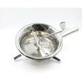 (I).  Stainless Steel Mill Rotary Hand Crank Manual Grinder Ricer Blender for Vegetable Mashed Potato Applesauce Silver. 