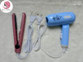 Portable Mini Hair Dryer & Mini Hair Straightener Combo. 
