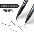 4pcs GXin G-107A Double Head Twin Tip CD DVD Oil-based Smooth Writing Permanent Marker Pen (1-Black, 1-Red, 1-Blue, 1-Green).