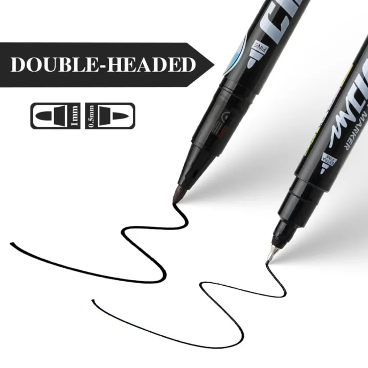 4pcs%20GXin%20G-107A%20Double%20Head%20Twin%20Tip%20CD%20DVD%20Oil-based%20Smooth%20Writing%20Permanent%20Marker%20Pen%20(1-Black,%201-Red,%201-Blue,%201-Green)%20-%20Image%204