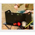 Yymall-with top shelf windshield plate camping help cooking wind shield camping wind shield waterproof aluminum sheet. 