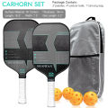 HOOWAN Pickleball Paddle Set of 2 Pickleball Rackets, 4 Outdoor Balls, Carrying Bag, Lightweight and Durable Pickle Ball Paddle.