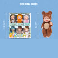 6Pcs Simulation Princess Dolls Toy Mini Cute Sleeping Baby Series Doll Cartoon Animal Toy For Kids Kawaii Dolls Girl's . 