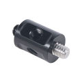 Dual 1/4 Screw Tube Rod Connecting Adapter Mount 1/4 Thread DLSR Shoulder Rig Follow Focus System Mic Stand Light Holder.
