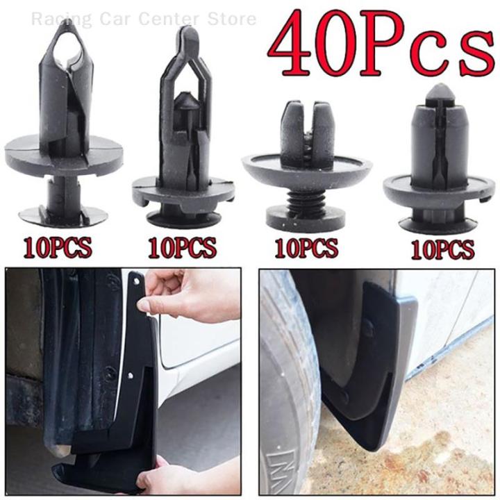 40Pcs/pack Car Plastic Rivet Bumper Fender Retainer Fastener Mud Flaps Push Clips Pin