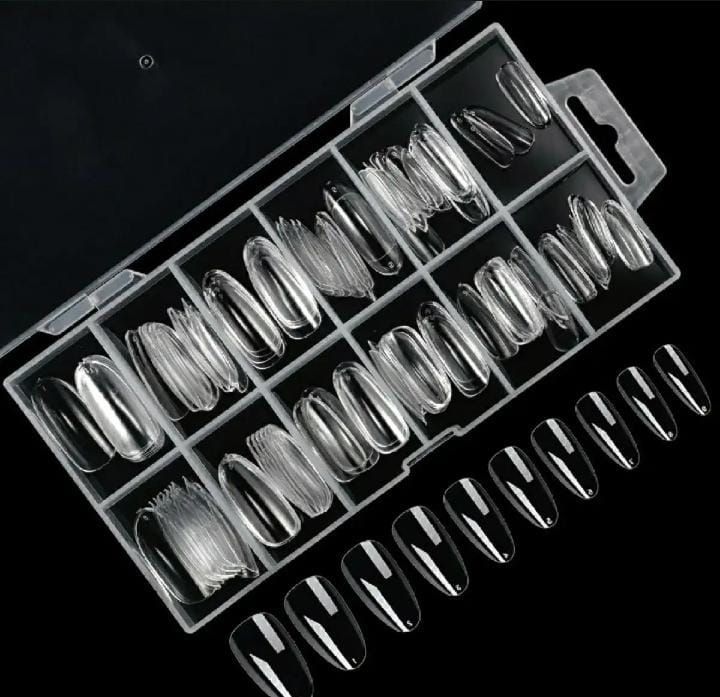 100 Pieces of Transparent Ultra-thin and Invisible Half and Full Toe Nail Covers In 10 Different Models for Nail Salons and Toe Nail Decoration