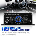 AK270 Mini Audio 2-Channel Stereo Power Amplifier Portable Sound Amplifier AUX Input Speaker Amp for Car and Home. 