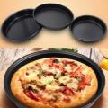 New Round Dish Deep Pizza Pan Non-stick Pie Tray Baking Kitchen Tool 24cm Steel. 