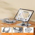 All-Metal Foldable 360° Rotatable Desktop Stand for Tablet & Phone, Hollow-Out Heat Dissipation Tablet Support Bracket.