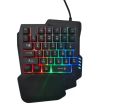 PUBG/FREEFIRE RGB Gaming Keyboard one hand gaming keyboard.