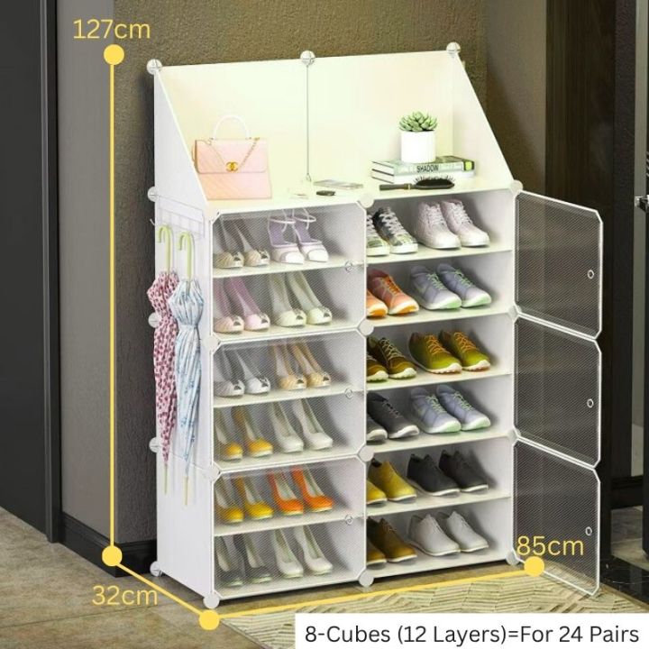 Plastic%20Shoe%20Storage%20Rack%20%7C%20Multi-Layer%20Cabinet%20with%20Boxes%20%7C%203/4/6%20Cubes%20%7C%20Space%20Saving%20&%20Modern%20Display%20-%20Image%203