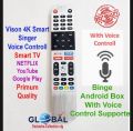PREMIUM QUALITY TV REMOTE CONTROL FOR VISION 4K SMART,SINGER VISTA ANDROID LED TV REMOTE WITH VOICE CONTROL.